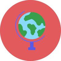 Globe Flat Circle Icon vector