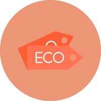 Eco Tag Flat Circle Icon vector