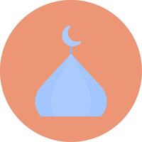 Mosque Domes Flat Circle Icon vector