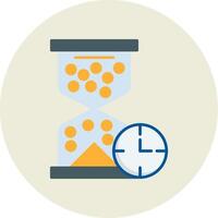 Hourglass Flat Circle Icon vector