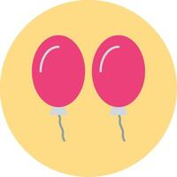 Balloons Flat Circle Icon vector