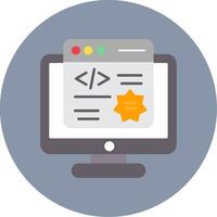 Pop Up Flat Circle Icon vector