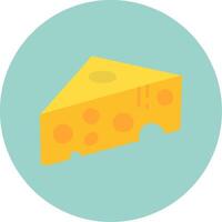 Cheese Flat Circle Icon vector