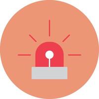 Siren Flat Circle Icon vector