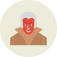 Evil Flat Circle Icon vector