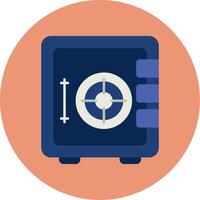 Safety Box Flat Circle Icon vector