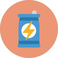 Energy Drink Flat Circle Icon vector