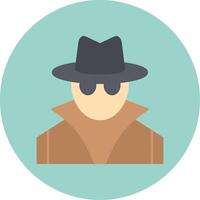 Spy Flat Circle Icon vector