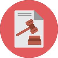 Law Flat Circle Icon vector