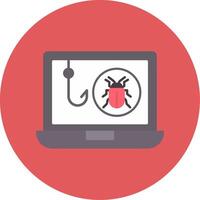 Phishing Flat Circle Icon vector