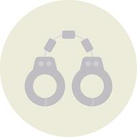 Handcuffs Flat Circle Icon vector