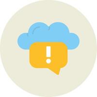 Cloud Messaging Flat Circle Icon vector