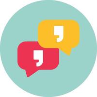 Quotation Flat Circle Icon vector