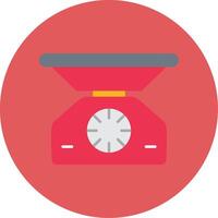Weight Scale Flat Circle Icon vector