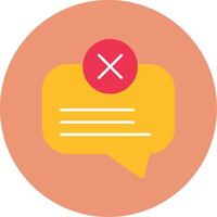 No Message Flat Circle Icon vector