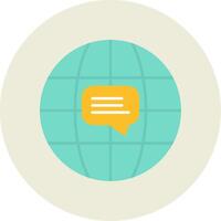 World Wide Flat Circle Icon vector