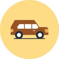 Wagon Flat Circle Icon vector