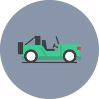 Safari Jeep Flat Circle Icon vector