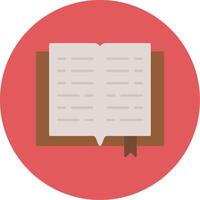 Book Flat Circle Icon vector