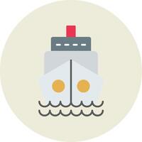 Ship Flat Circle Icon vector