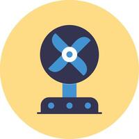 Fan Flat Circle Icon vector