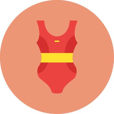 Swimsuit Flat Circle Icon
