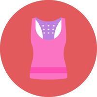 Tank Top Flat Circle Icon vector