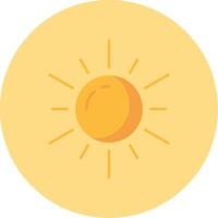 Sun Flat Circle Icon vector