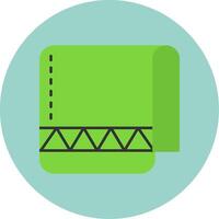 Towel Flat Circle Icon vector