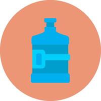 Water Flask Flat Circle Icon vector