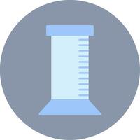 Graduated Cylinder Flat Circle Icon vector