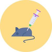 Animal Testing Flat Circle Icon vector