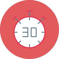 Half Time Flat Circle Icon vector