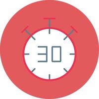 Half Time Flat Circle Icon vector