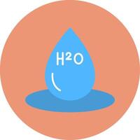 H2o Flat Circle Icon vector