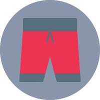 fútbol americano pantalones cortos plano circulo icono vector