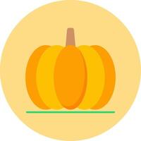 Pumpkin Flat Circle Icon vector