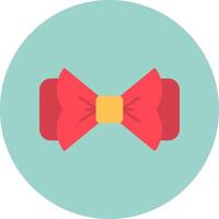 Bow Tie Flat Circle Icon vector