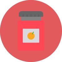 Jam Jar Flat Circle Icon vector