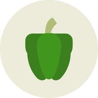 Capsicum Flat Circle Icon vector