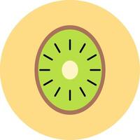 kiwi plano circulo icono vector