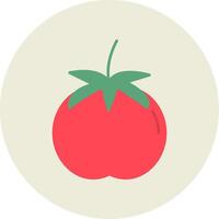 tomate plano circulo icono vector