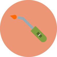 Stove Lighter Flat Circle Icon vector