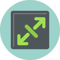 Expand Flat Circle Icon vector