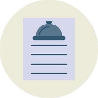 Recipe Flat Circle Icon vector