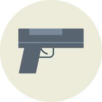 Gun Flat Circle Icon vector