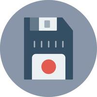 Floppy Disk Flat Circle Icon vector