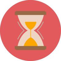 Hourglass Flat Circle Icon vector