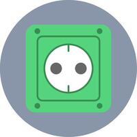 Socket Flat Circle Icon vector