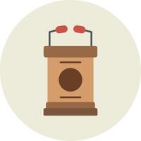 Lectern Flat Circle Icon vector